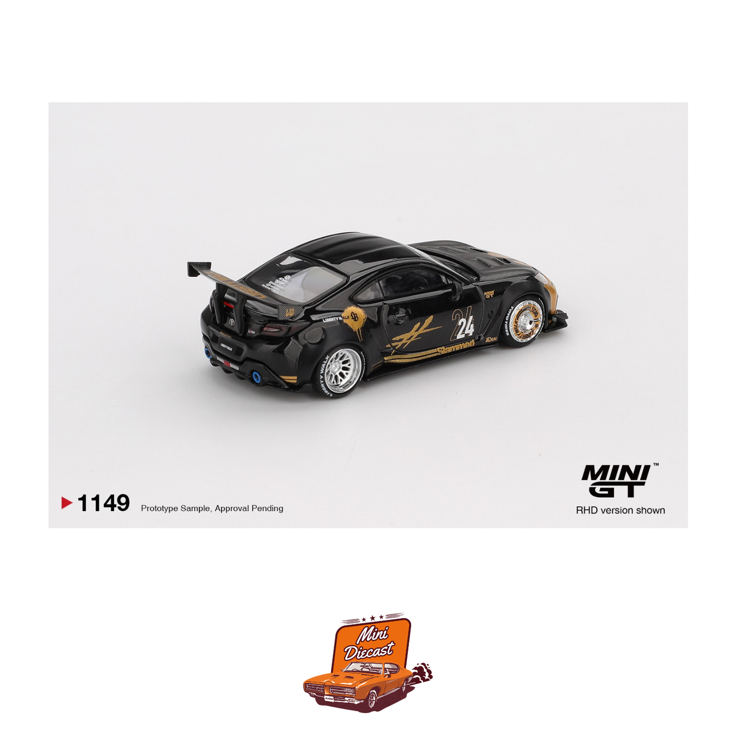 Mini GT #1149 Toyota GR86 LB Nation Black Gold – Coming Soon (ETA: April End 2026)