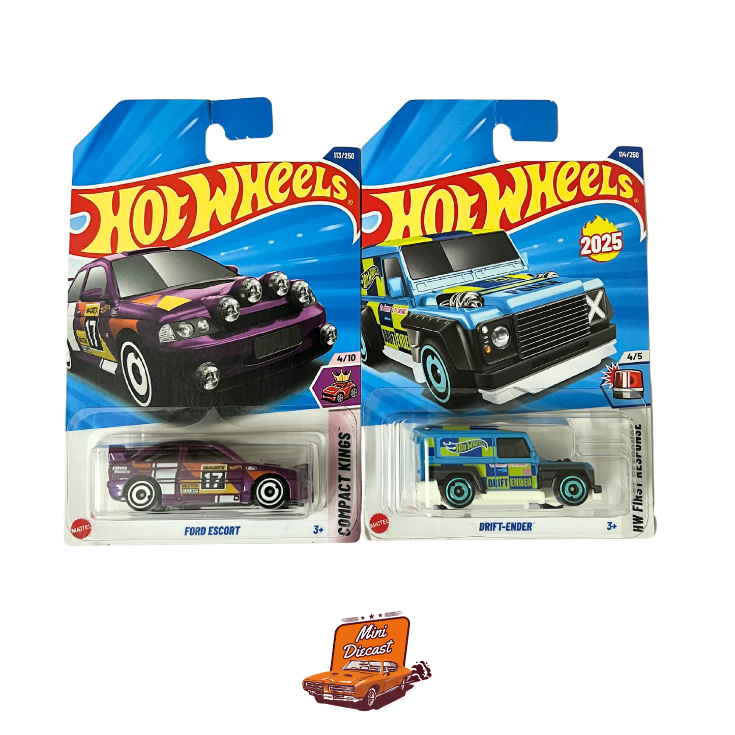 Hot Wheels Mainline (Set of 2) – Ford Escort / Drift Ender