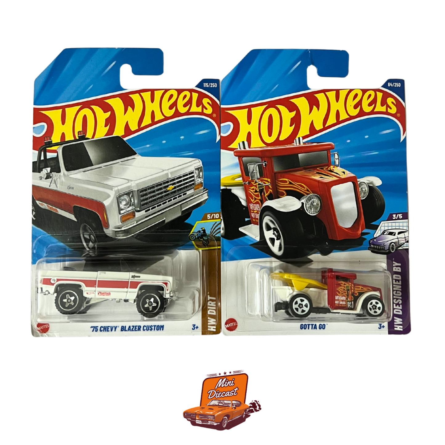 Hot Wheels Mainline (Set of 2) – ’75 Chevy Blazer Custom / Gotta Go