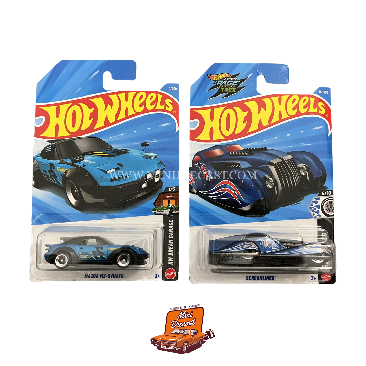 Hot Wheels Mainline (Set of 2) – Mazda MX-5 Miata / Screamliner
