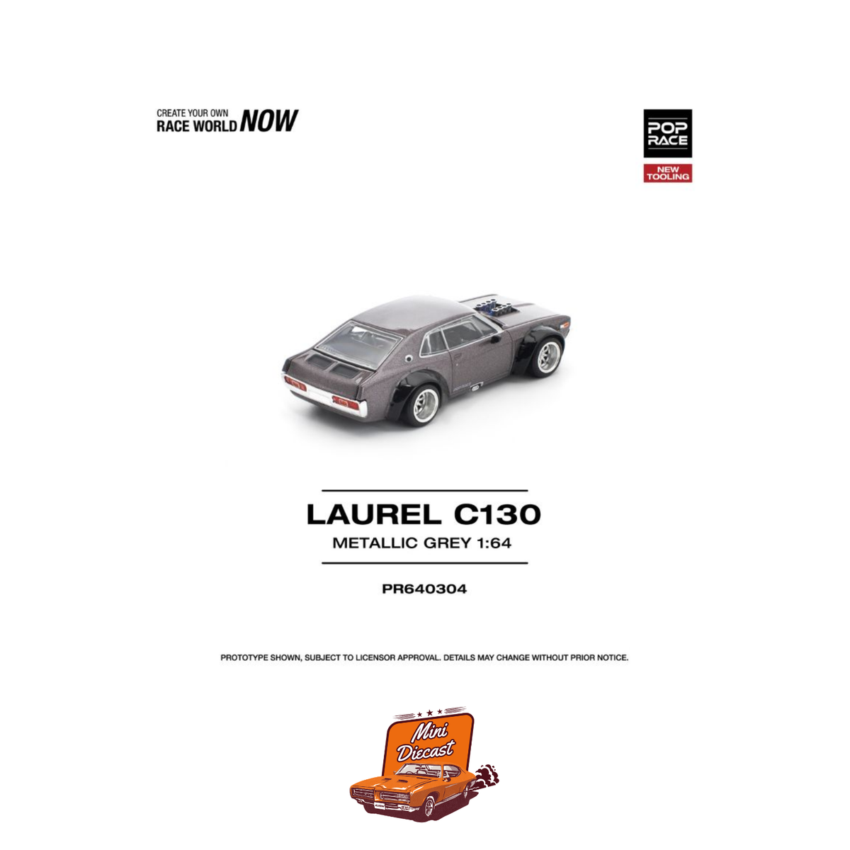 Pop Race Laurel C130 Metallic Grey PR64304