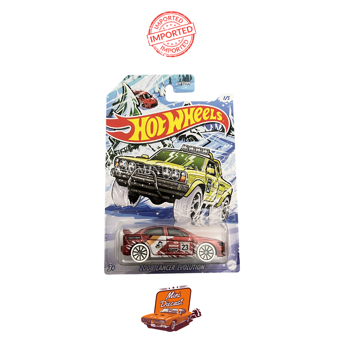 Hot Wheels Mainline 2023 Christmas Holiday – 2008 Lancer Evolution (Imported)