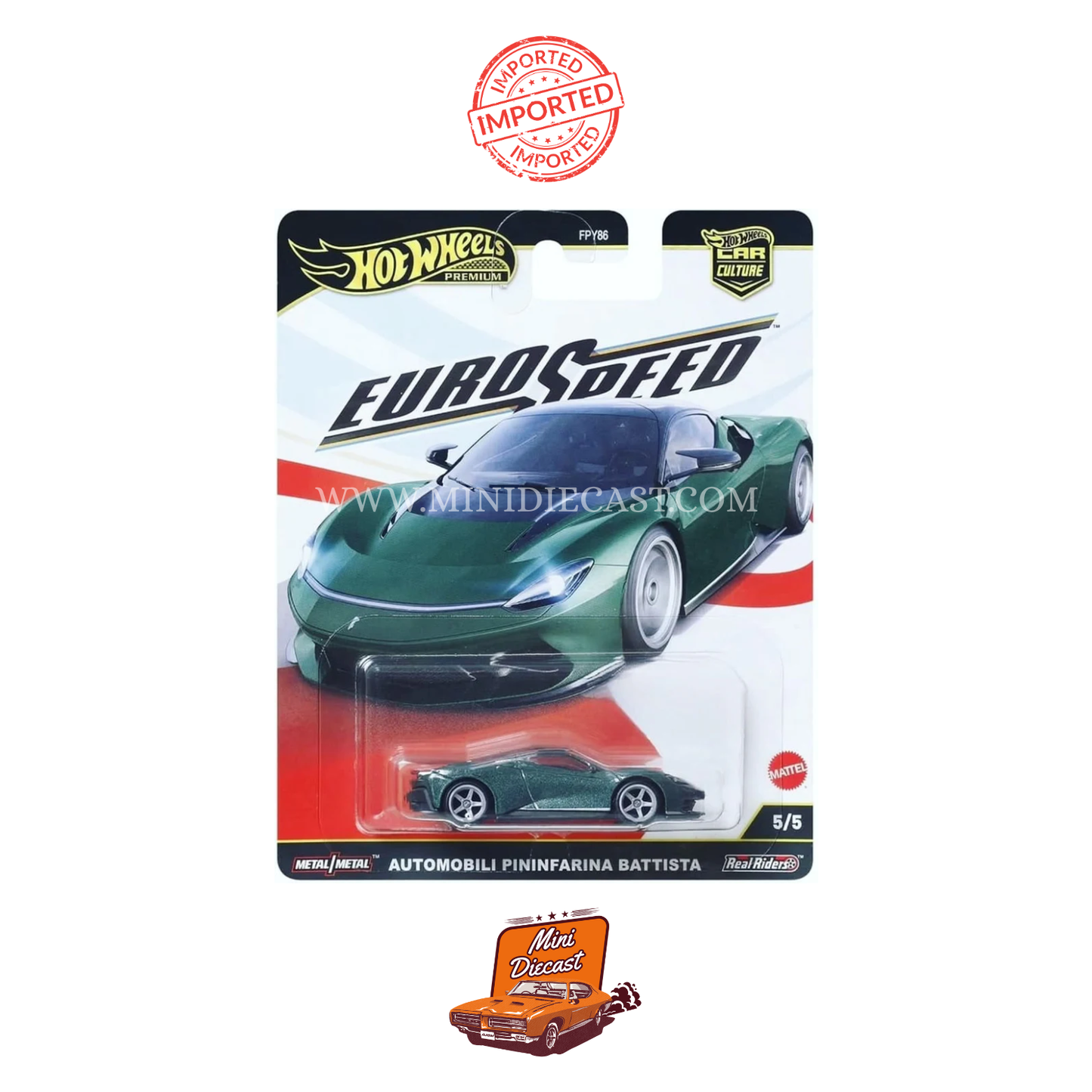 Hot Wheels Premium Car Culture – Euro Speed Set of 5 (Imported)