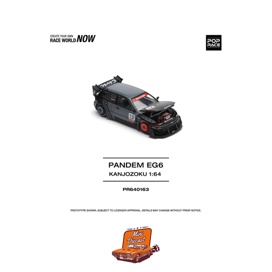 Pop Race Pandem Civic EG6 Kanjozoku (PR64-163)