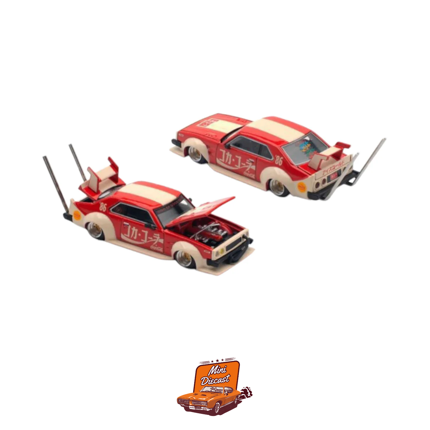Pop Race x Tiny Coca-Cola Skyline C210 Kaido Racer Bosozoku Style PR64-135