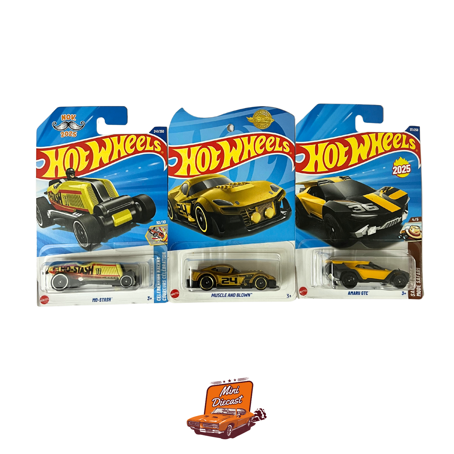 Hot Wheels Mainline (Set of 3) – Mo’Stash / Muscle and Blown / Amaru GTC