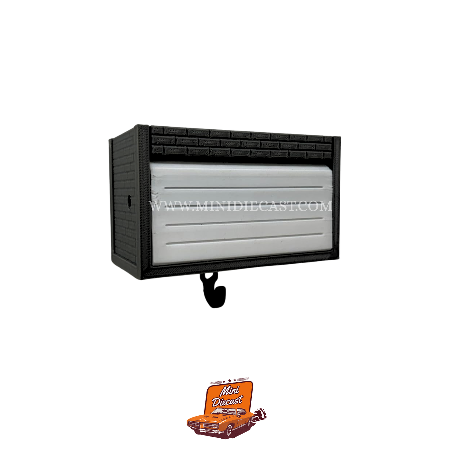 1:64 Mini Garage Key Holder 3D Printed - Black