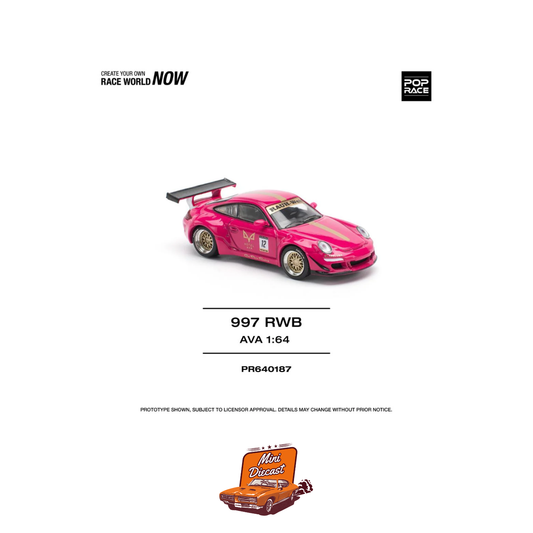 Pop Race Porsche 911 (997) RWB AVA (PR64-187)