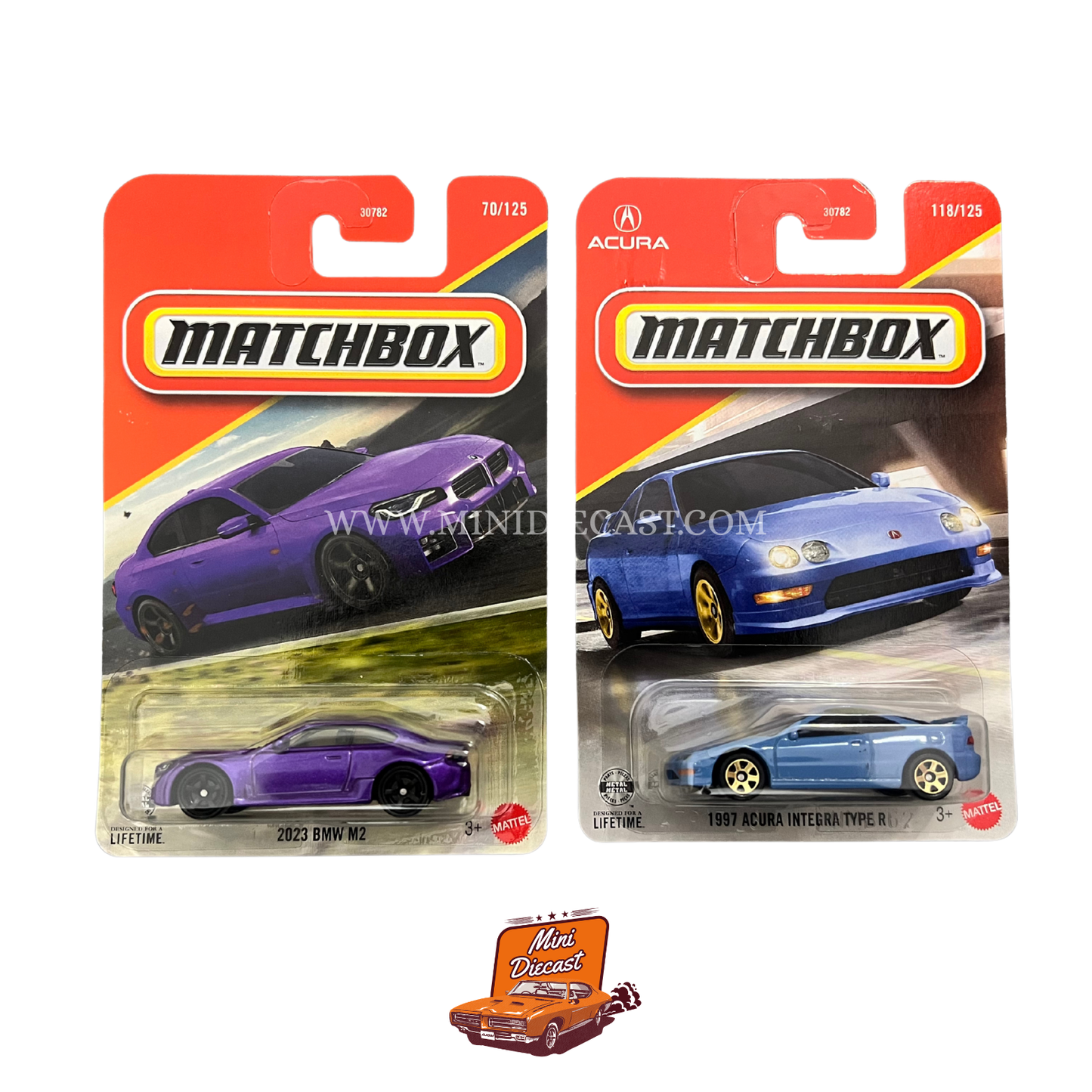 Matchbox (Set of 2) – 2023 BMW M2 / 1997 Acura Integra Type R