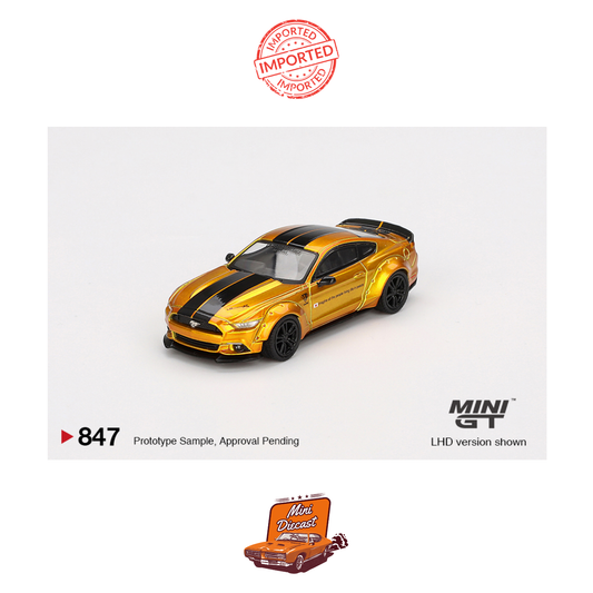 Mini GT #847 LB-Works Ford Mustang (LB Gold)