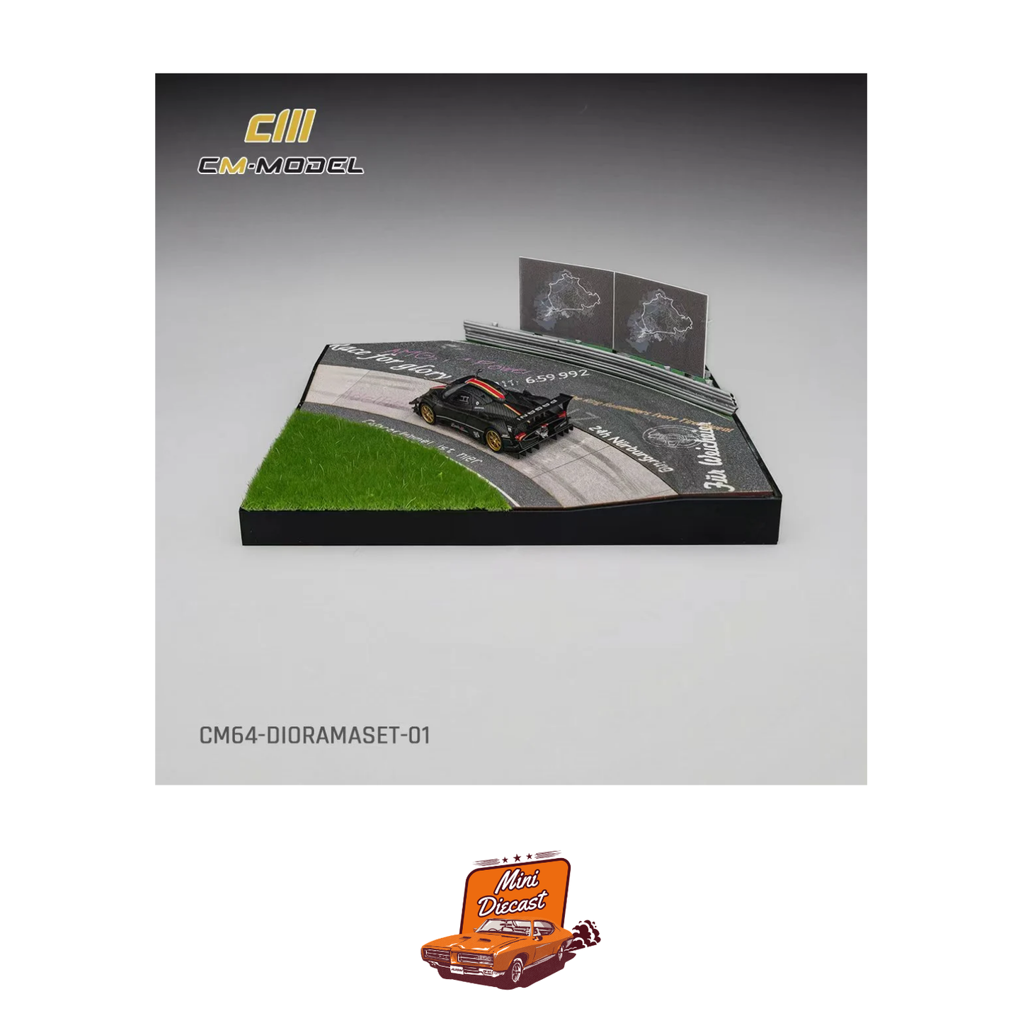 CM Model Diorama Set + Pagani Zonda Revolucion Dry Carbon (CM64-DIORAMASET-01)
