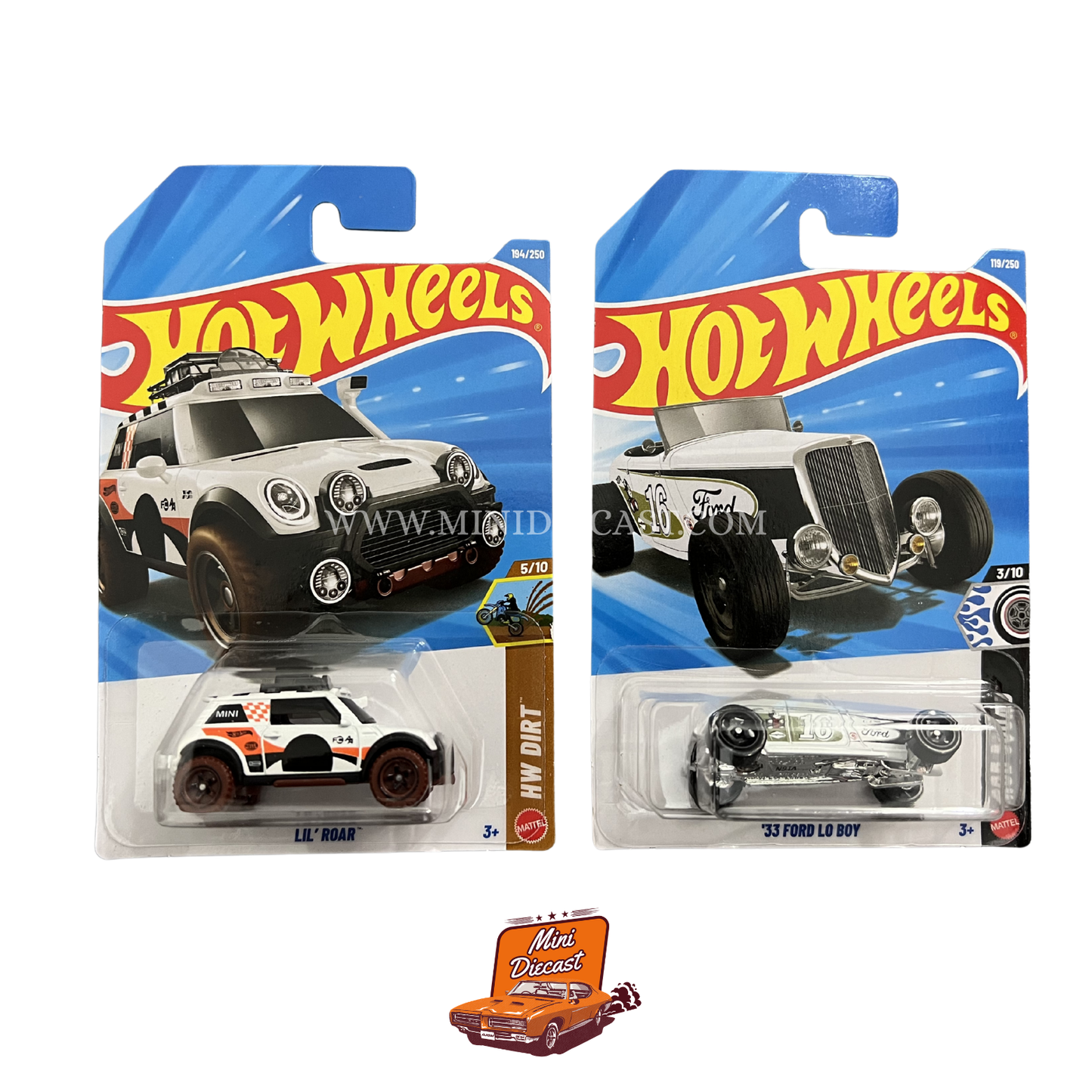 Hot Wheels Mainline (Set of 2) – Lil' Roar / '33 Ford Lo-Boy