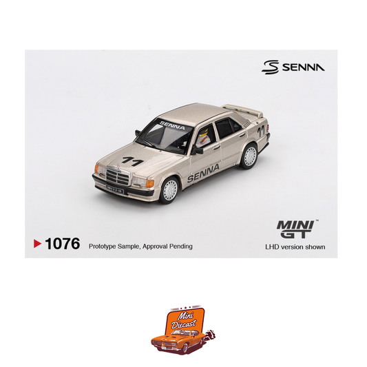 Mini GT #1076 Mercedes-Benz 190 E 2.3-16 #11 Ayrton Senna 1984 Nürburgring Race of Champions with Ayrton Senna Figure (Blister Pack) (Imported)