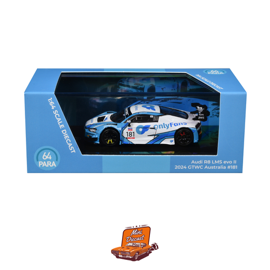 Para64 2024 Audi R8 LMS Evo I – GTWC Australia #181 “OnlyFans” Livery (1:64 Scale)