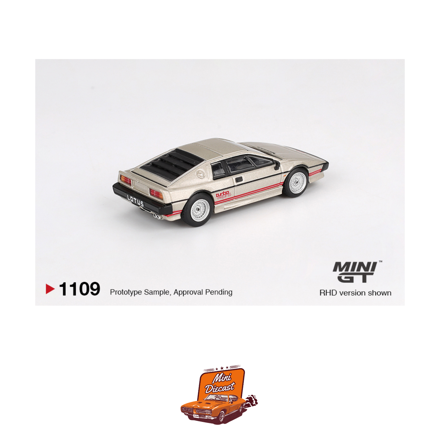 Mini GT #1109 Lotus Esprit Turbo Metallic Silver