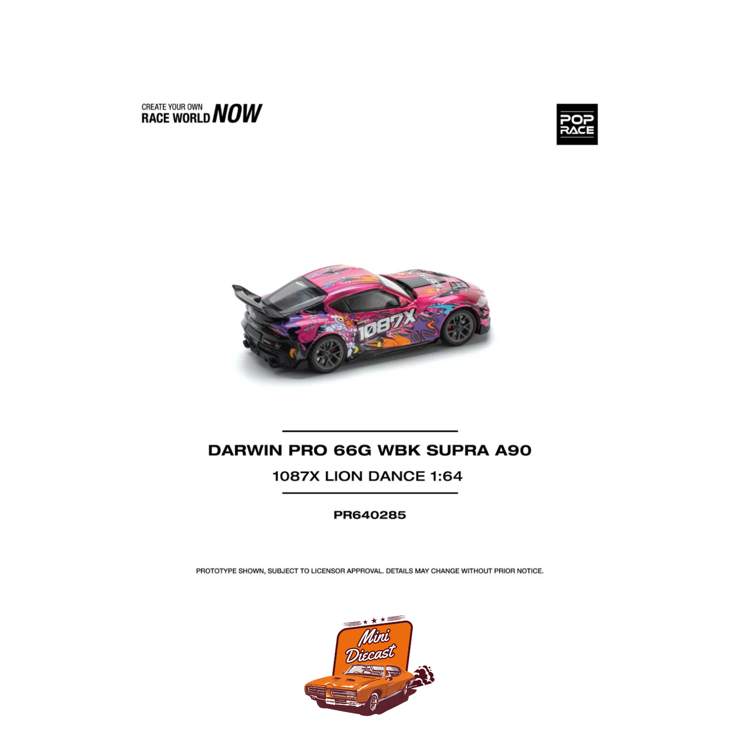 Pop Race – Darwin Pro 66G WBK Supra A90 1087X Lion Dance PR64-285