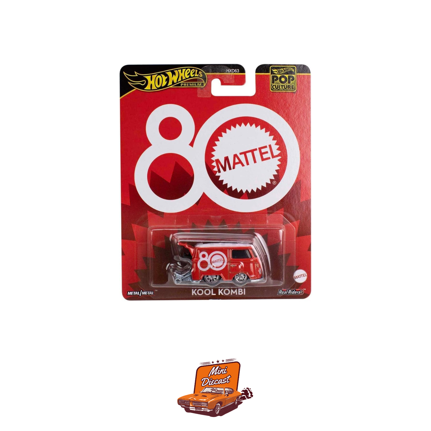 Hot Wheels Premium (Set of 2) – Pop Culture Barbie ’65 Corvette C8.R / ’80 Mattel Kool Kombi (with Protector Case x1)