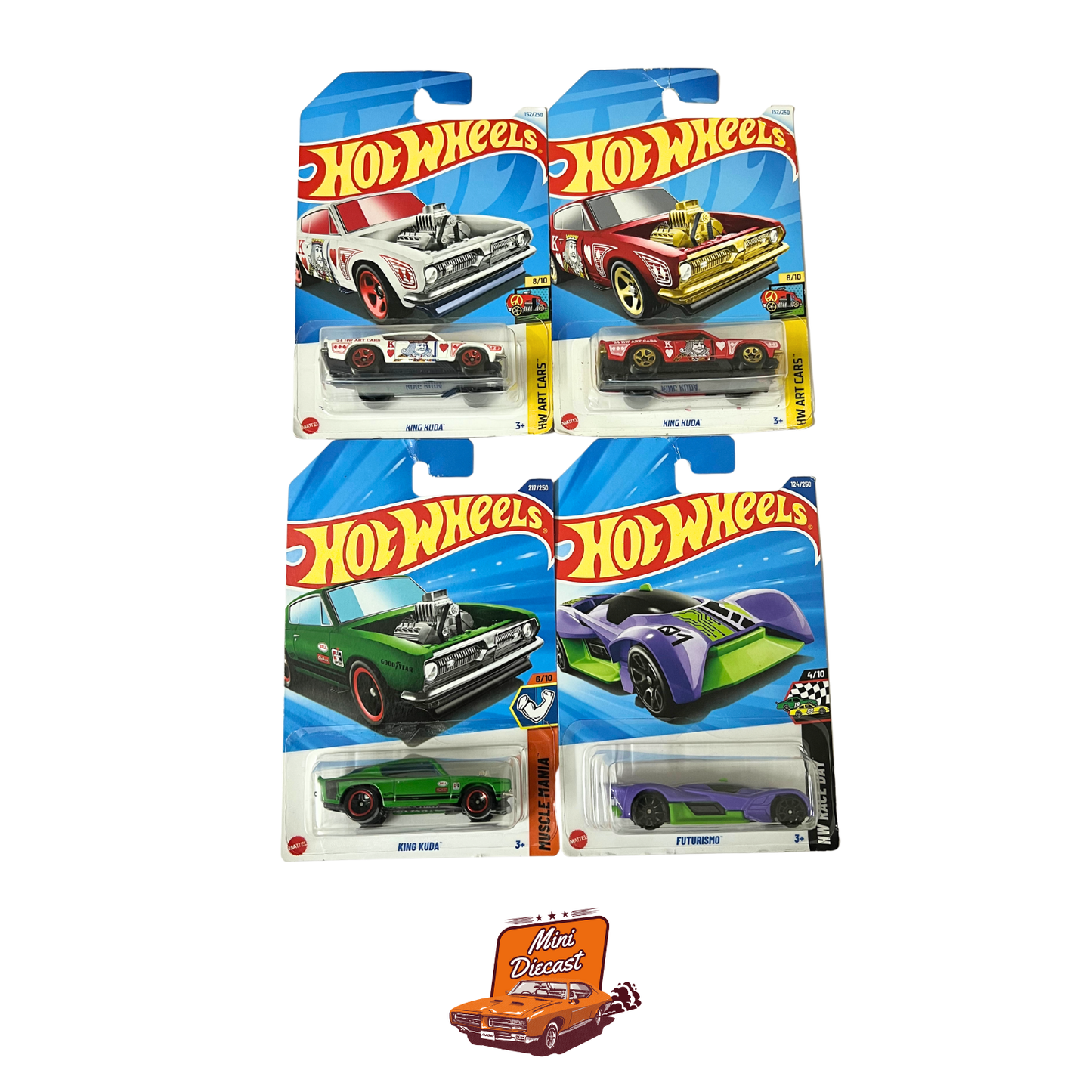 Hot Wheels Mainline (Set of 4) – 3x King Kuda / Futurismo