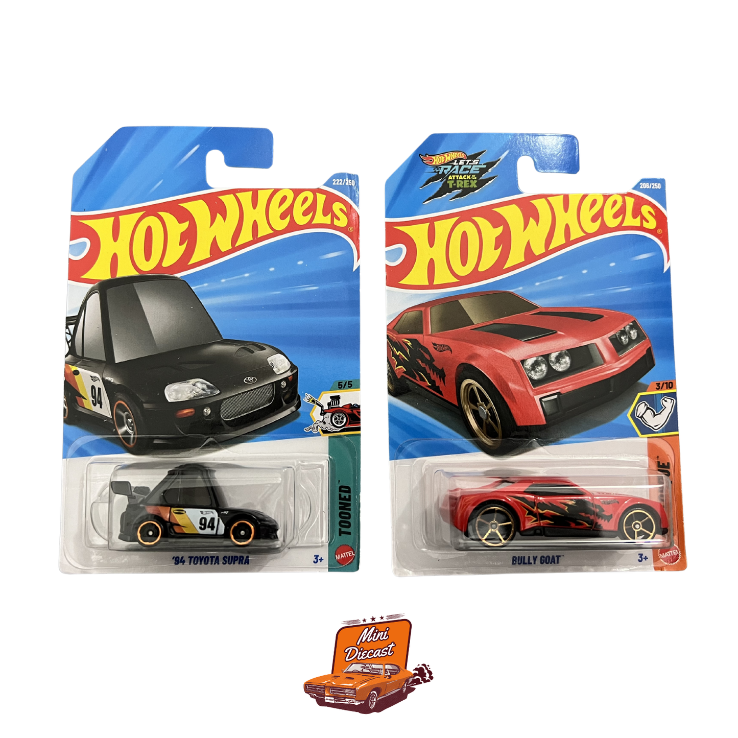 Hot Wheels Mainline (Set of 2) – '94 Toyota Supra / Bully Goat