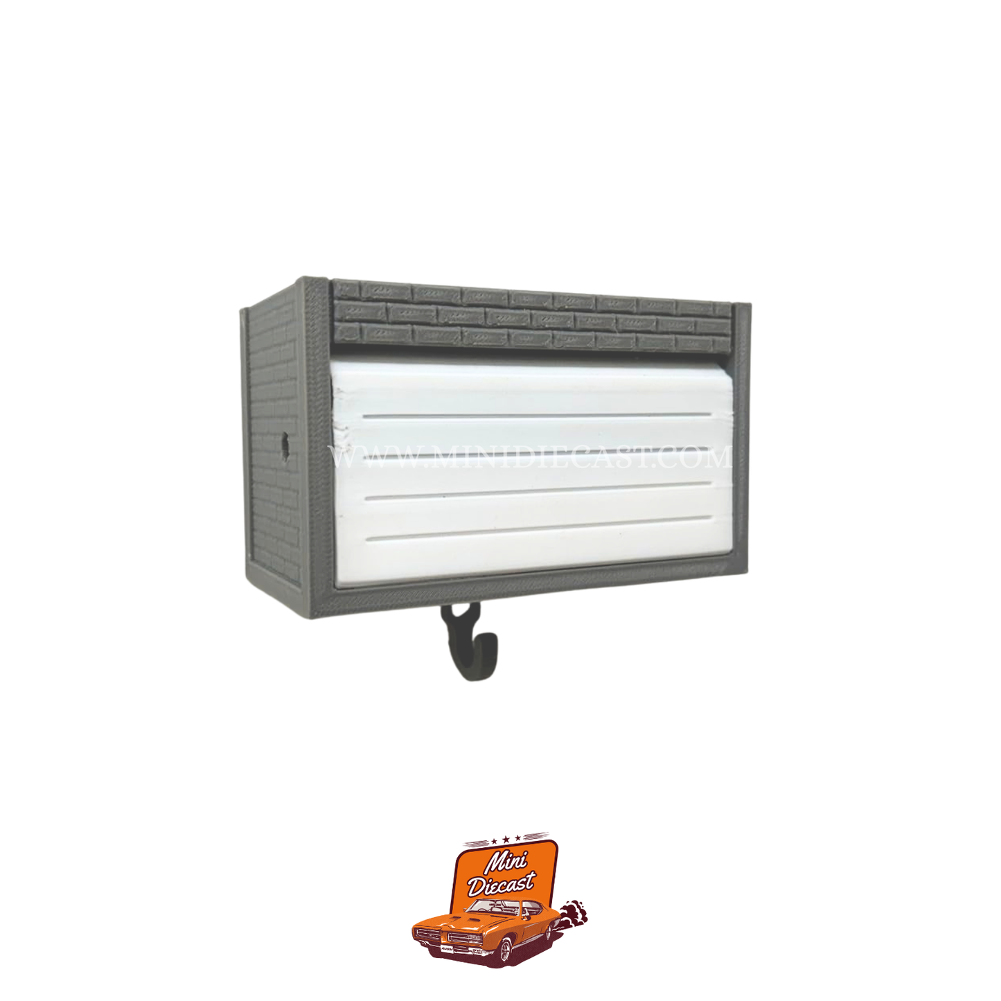 1:64 Mini Garage Key Holder 3D Printed - Grey