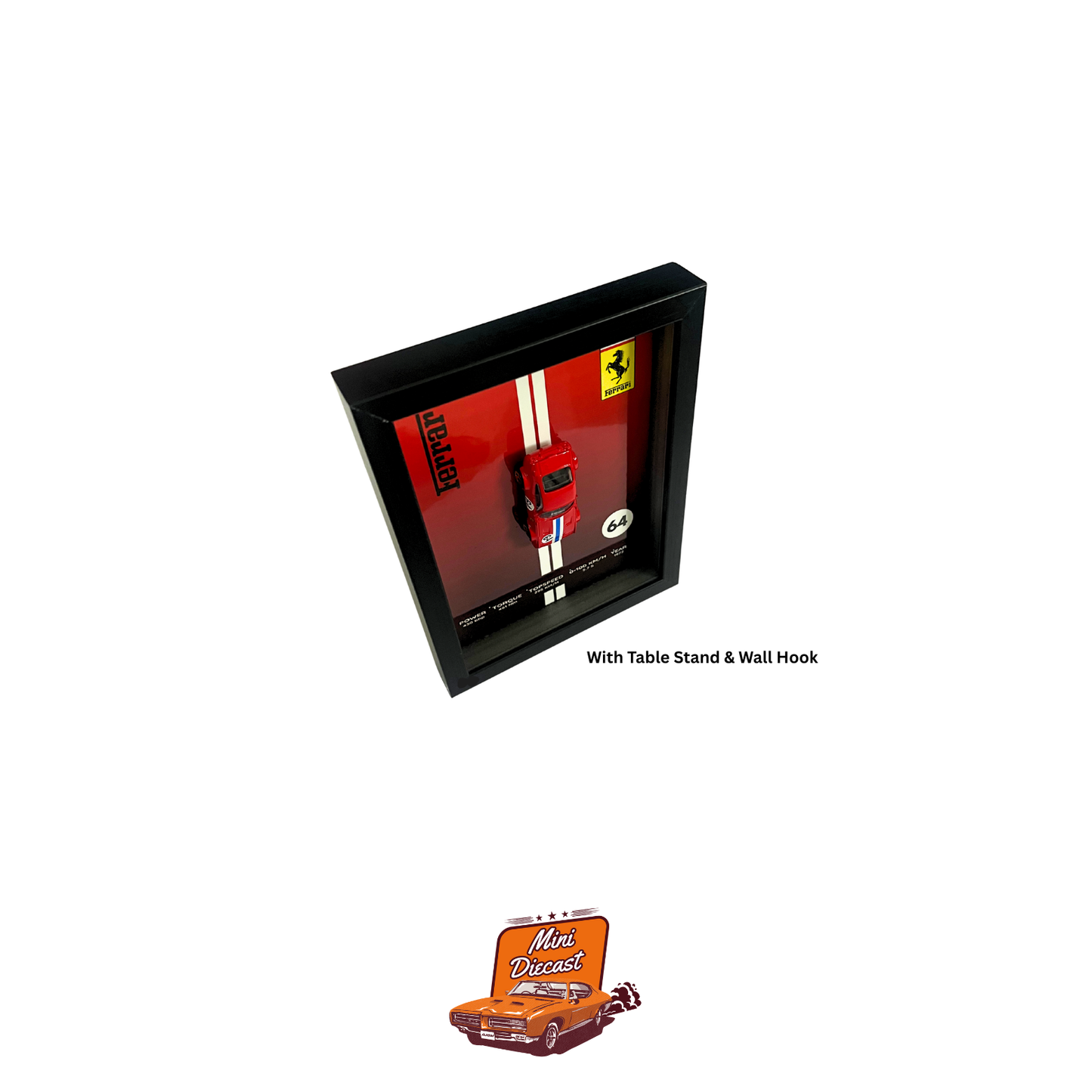 3D Car Frame – Hot Wheels Ferrari 365 GTB4 Competizione – A5 Size