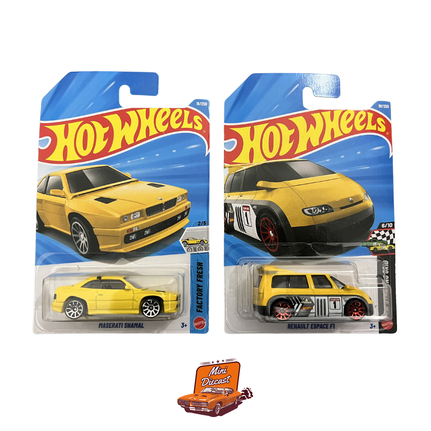 Hot Wheels Mainline (Set of 2) – Maserati Shamal / Renault Espace F1