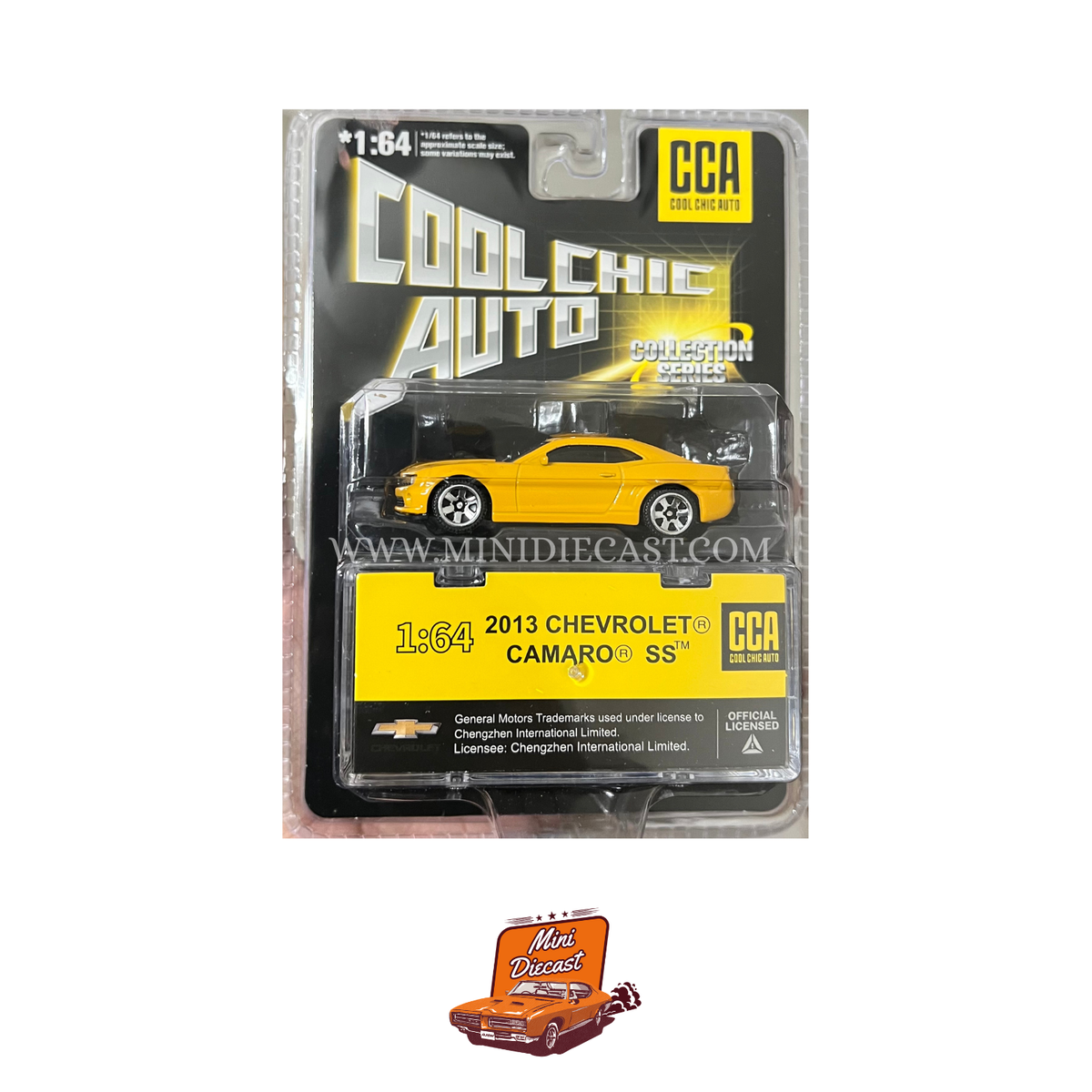 CCA 2013 Chevrolet Camaro SS Yellow – Blister Pack (With Stackable Display Box)