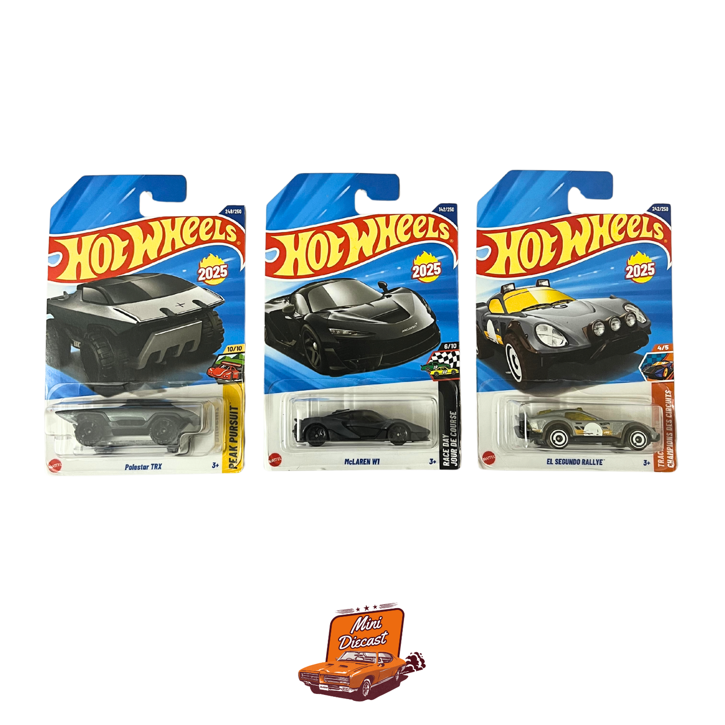 Hot Wheels Mainline (Set of 3) – Polestar TRX / McLaren W1 / El Segundo Rallye