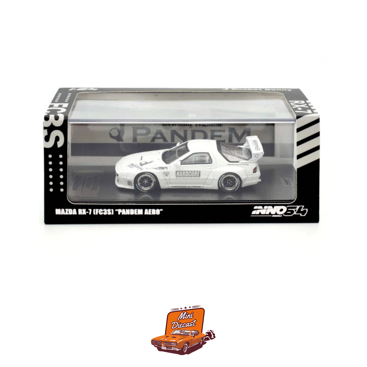 INNO64 Mazda RX-7 (FC3S) PANDEM Aero Widebody Kit IN64-RX7FCP-WHI1