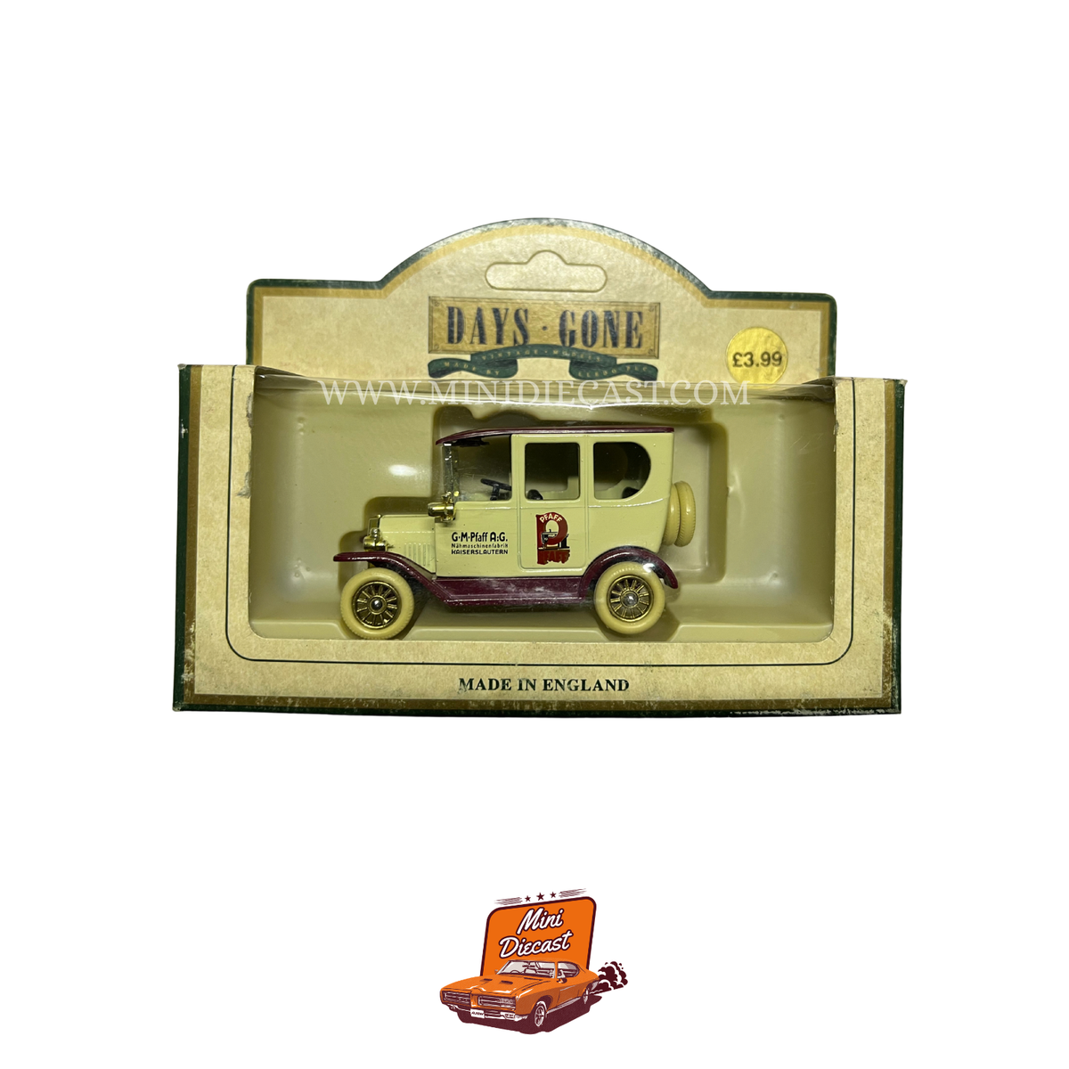 Lledo Days Gone Vintage Models 1920 Ford Model T G.M. Pfaff A.G. Sewing Machines Livery