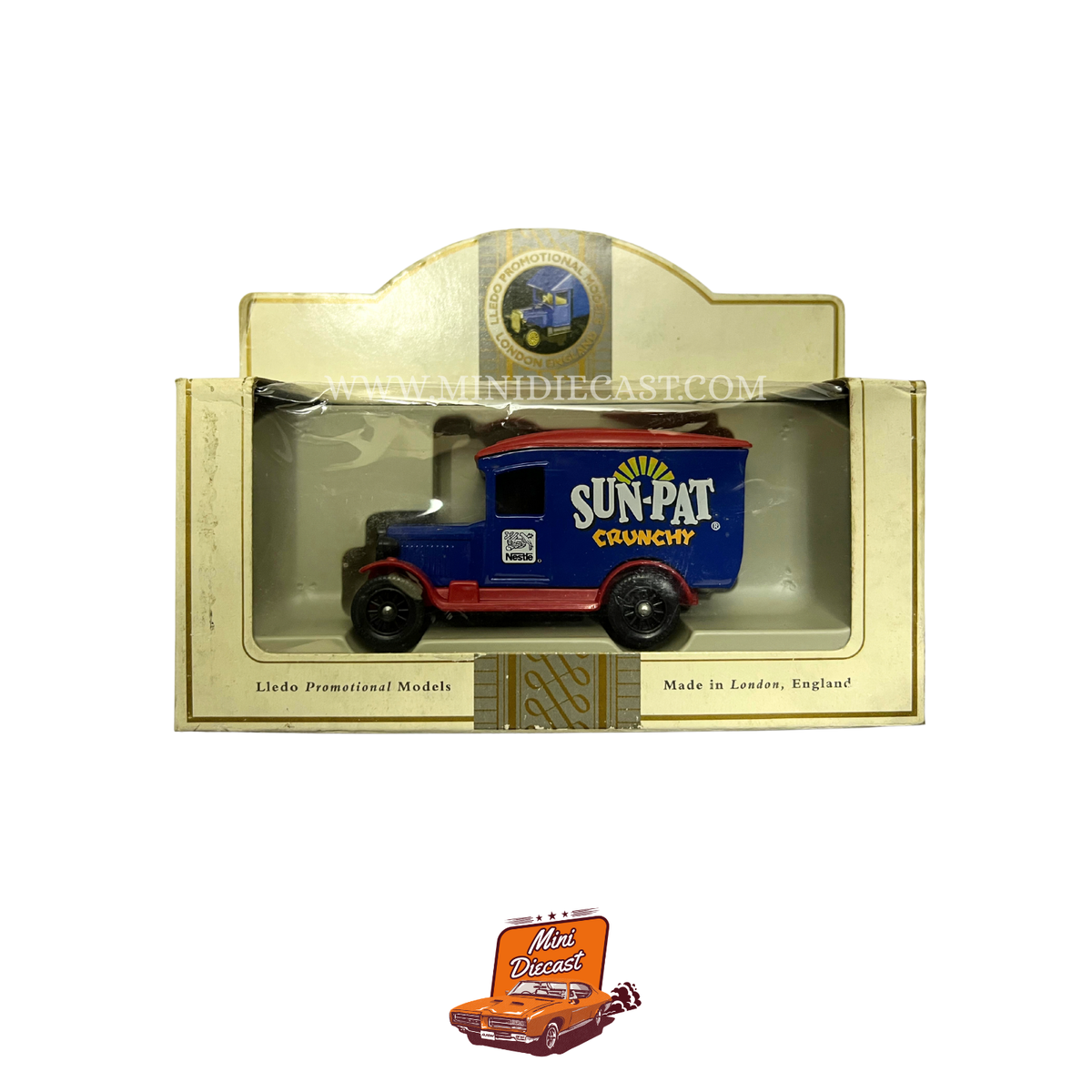 Lledo Days Gone Vintage Promotional Models 1934 Chevrolet VanSun Pat Crunchy Blue Livery