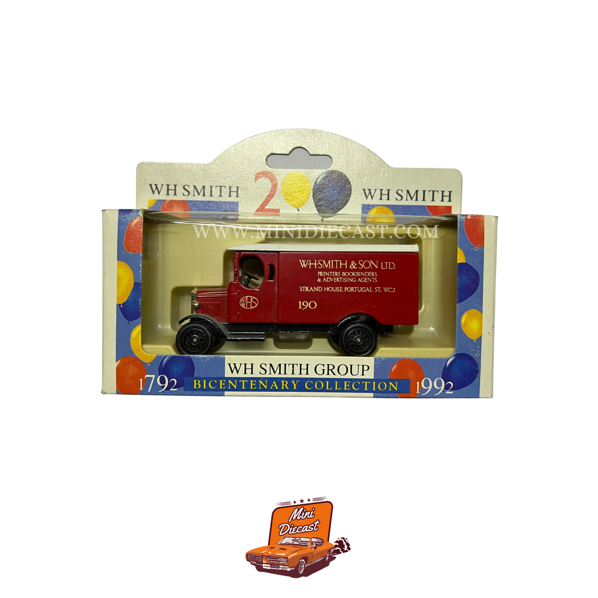 Lledo Days Gone Vintage Models 1920 Model 'T' Ford Delivery Van W.H. Smith Bicentenary Collection (1792-1992)