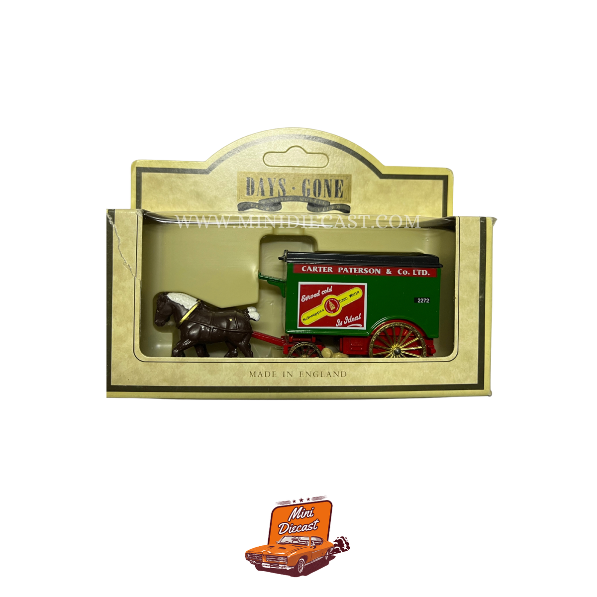 Lledo Days Gone Vintage Models Horse Drawn Removal Van Schweppes Tonic (11022)