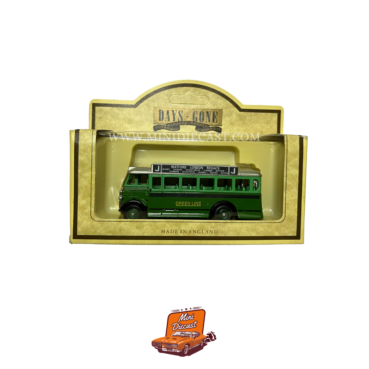 Lledo Days Gone Vintage Models 1932 AEC Regent Single Deck Bus Green Line Coach (17022)