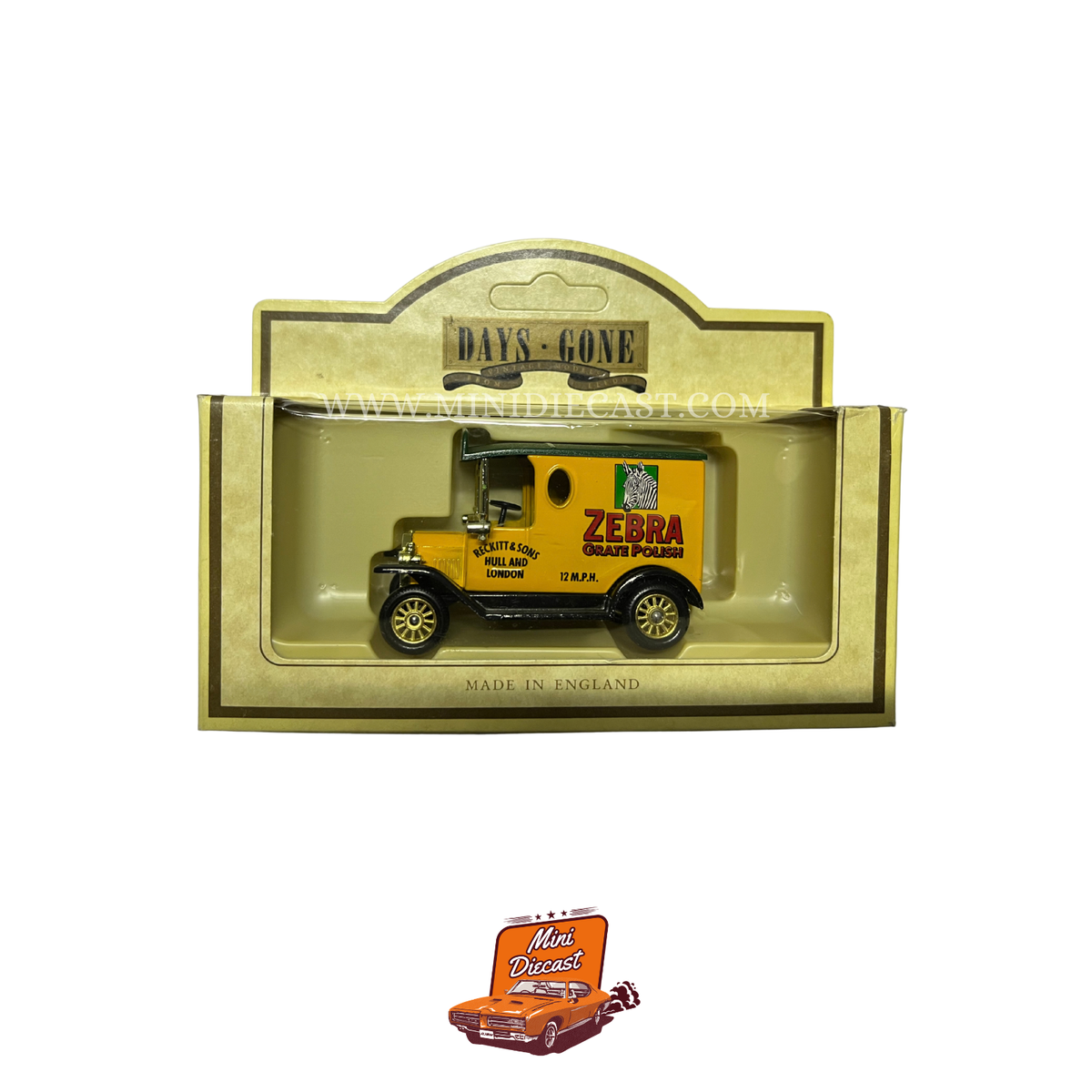 Lledo Days Gone Vintage Models 1920 Model 'T' Ford Van Zebra Grate Polish (6105)