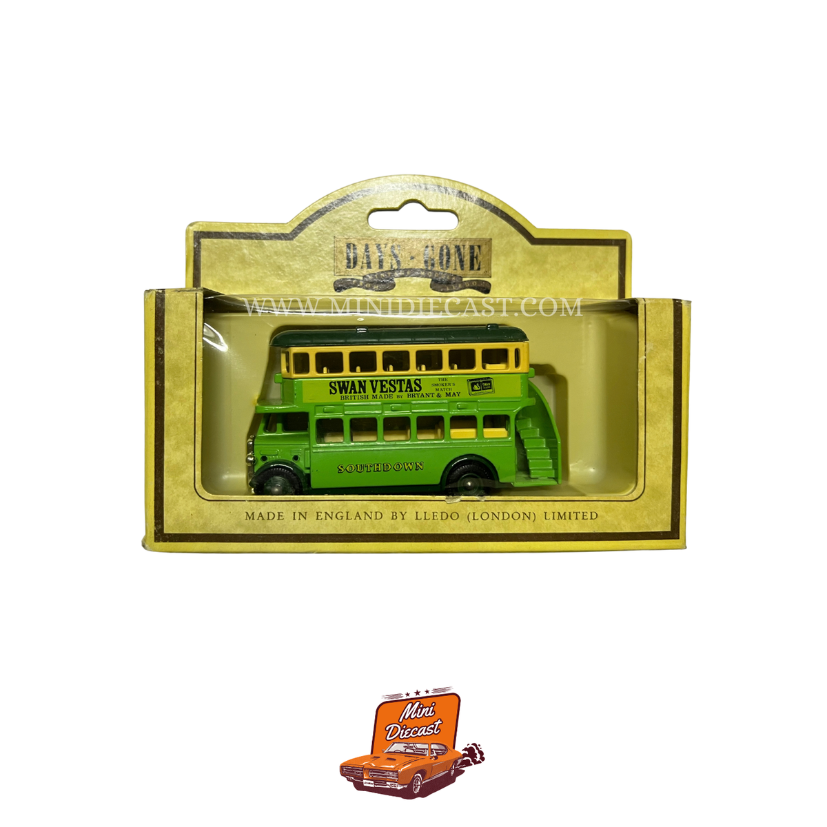 Lledo Days Gone Vintage Models 1932 AEC Regent Double Deck Bus Swan Vesta (15010)
