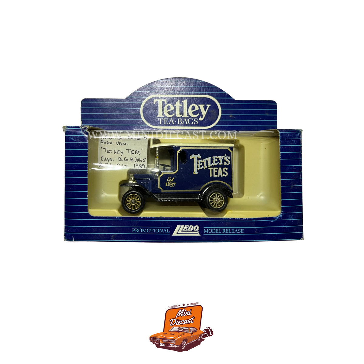 Lledo Days Gone Vintage Models 1920 Model 'T' Ford Van Tetley Teas – vintage Lledo Days Gone diecast model, SKU LDGB6-61; box condition Mild Creasing
