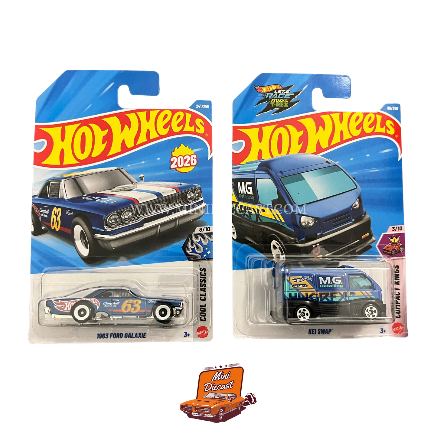 Hot Wheels Mainline (Set of 2) – 1963 Ford Galaxie / Kei Swap
