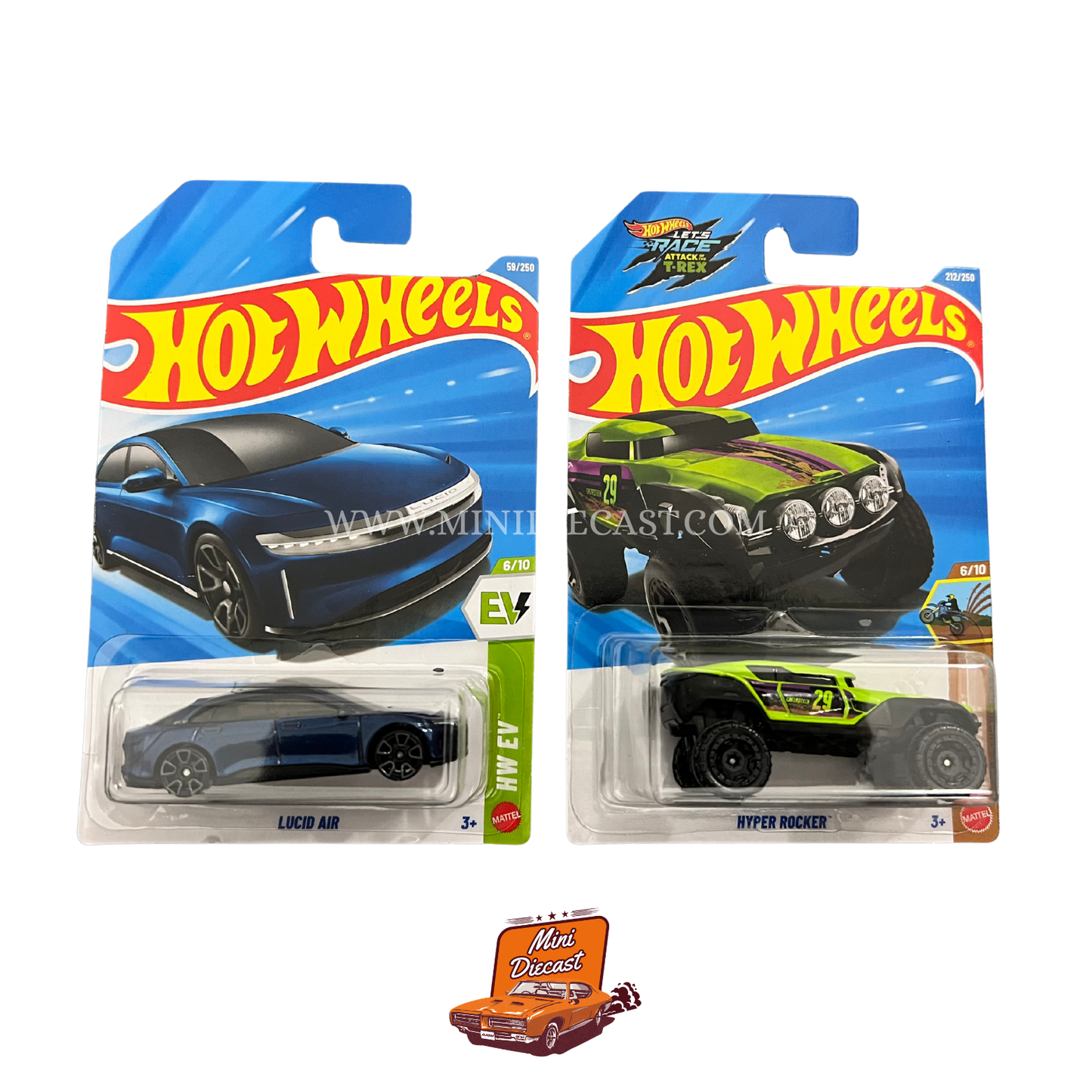 Hot Wheels Mainline (Set of 2) – Lucid Air / Hyper Rocker