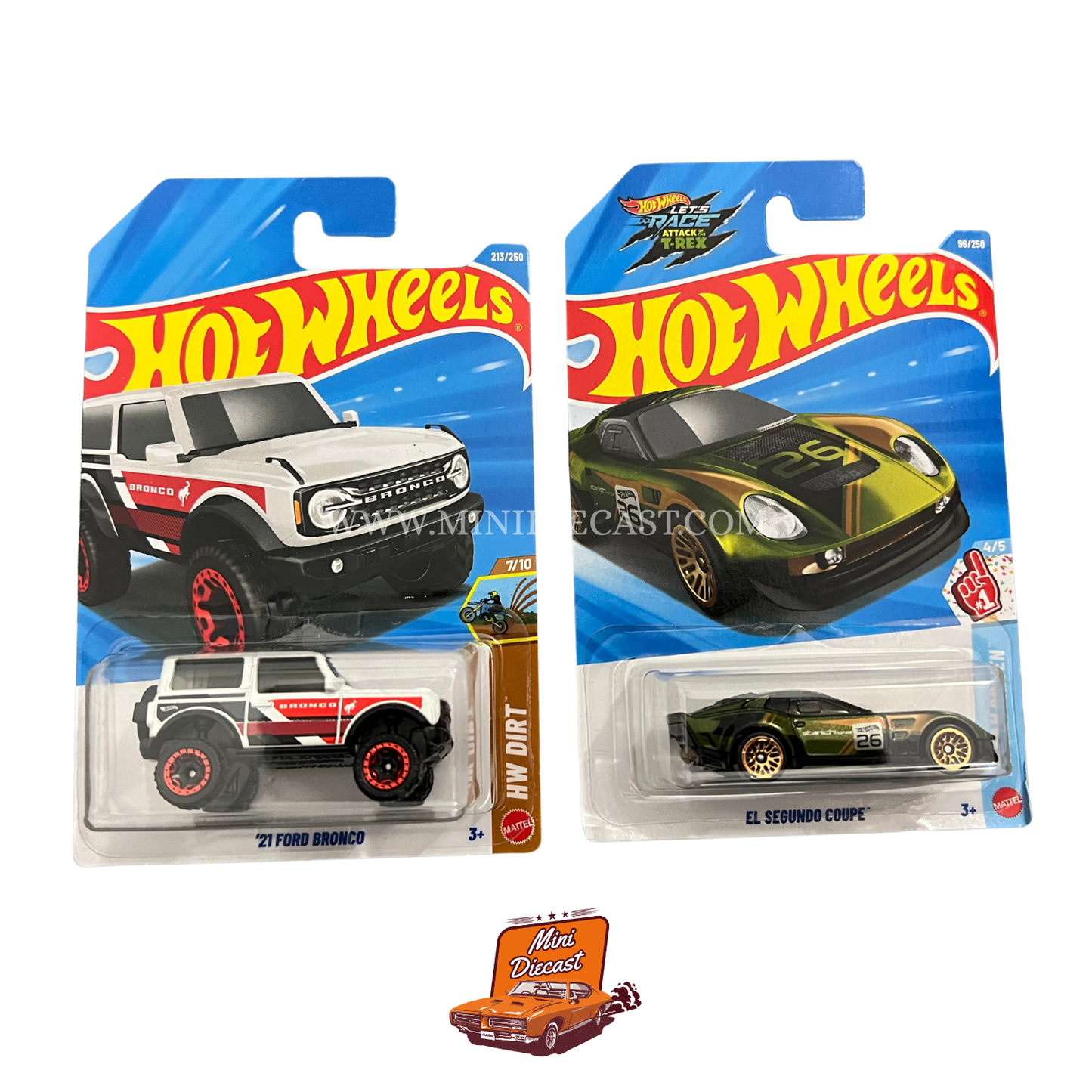 Hot Wheels Mainline (Set of 2) – '21 Ford Bronco / El Segundo Coupé