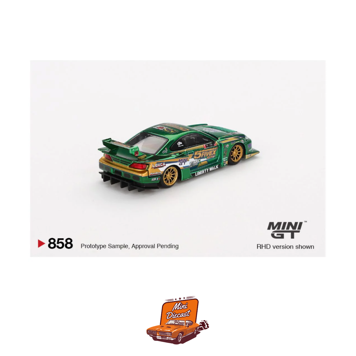 Mini GT #858 Nissan Silvia (S15) LB-Super Silhouette – LBWK 2024 Fausto Racing