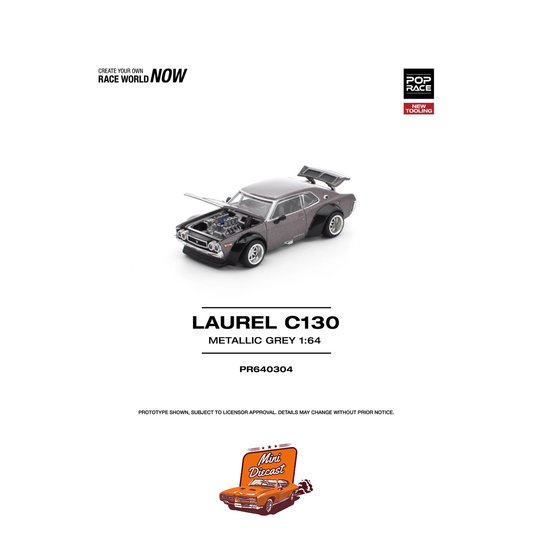 Pop Race Laurel C130 Metallic Grey PR64304