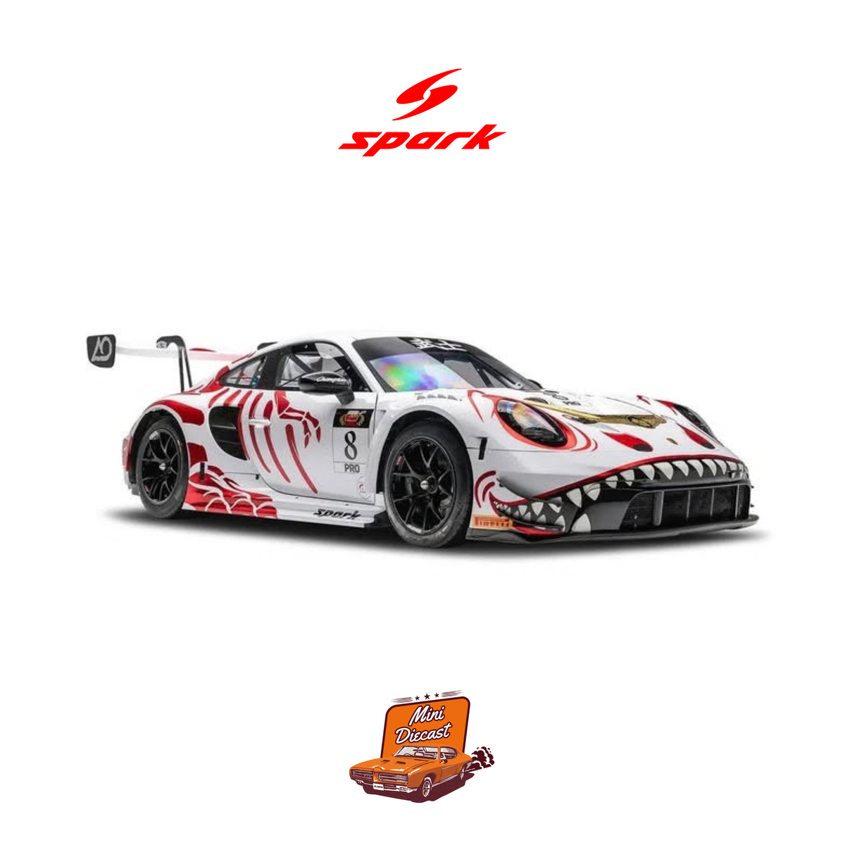 (Pre-Order) Spark Models 1:64 Porsche GT3 R No.8 AO Racing – Winner Suzuka 1000km 2026