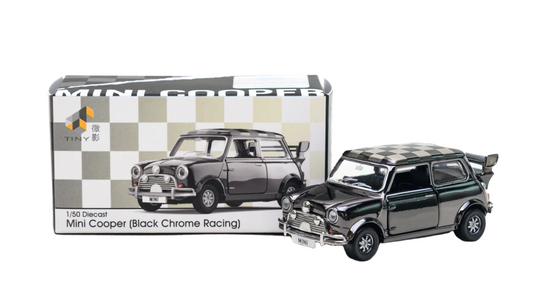 Tiny City Mini Cooper (Black Chrome Racing) 1:50 Scale