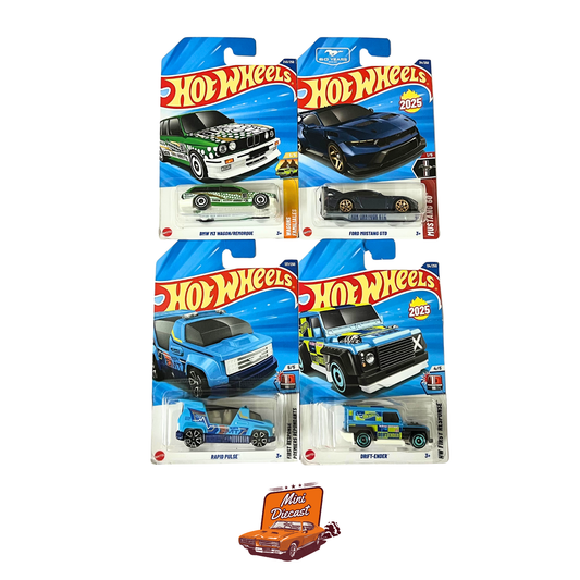 Hot Wheels Mainline (Set of 4) – BMW M3 Wagon / Ford Mustang GTD / Rapid Pulse / Drift Ender