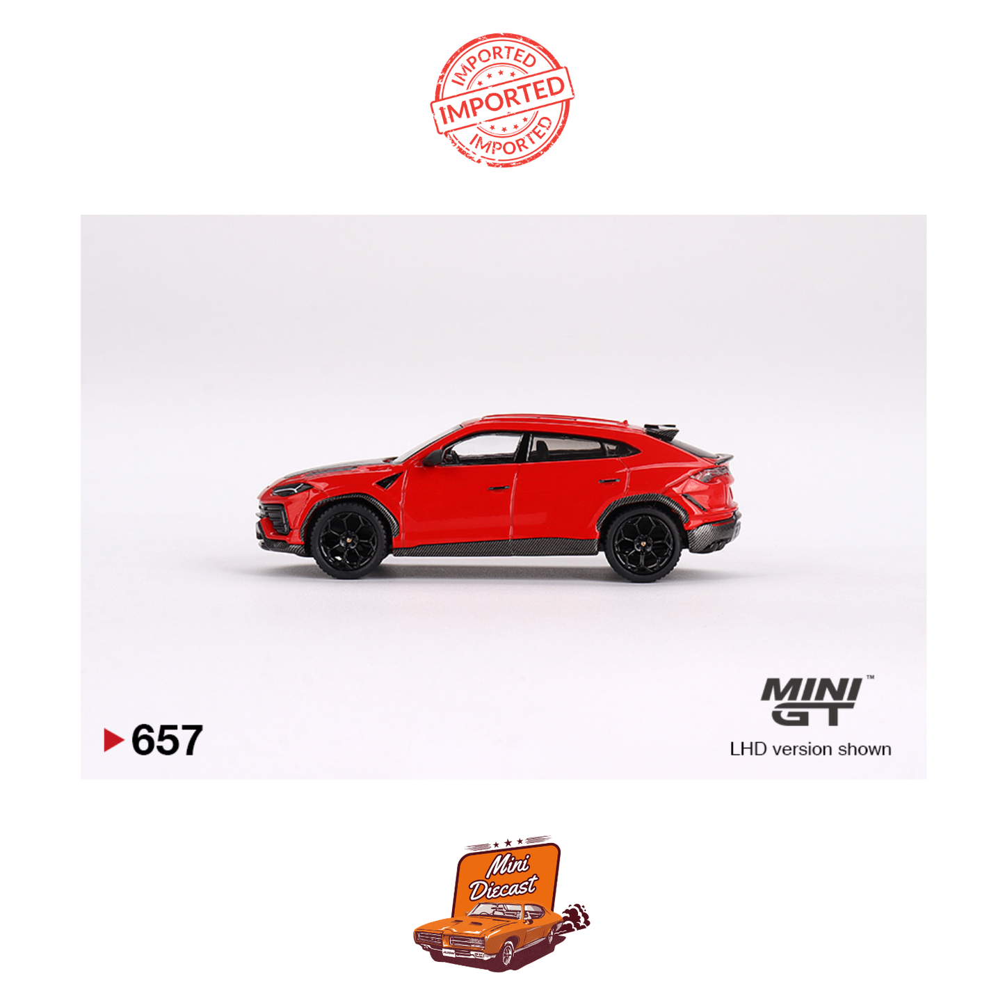 Mini GT #657 Lamborghini Urus Performante (Rosso Mars) (Open Box)