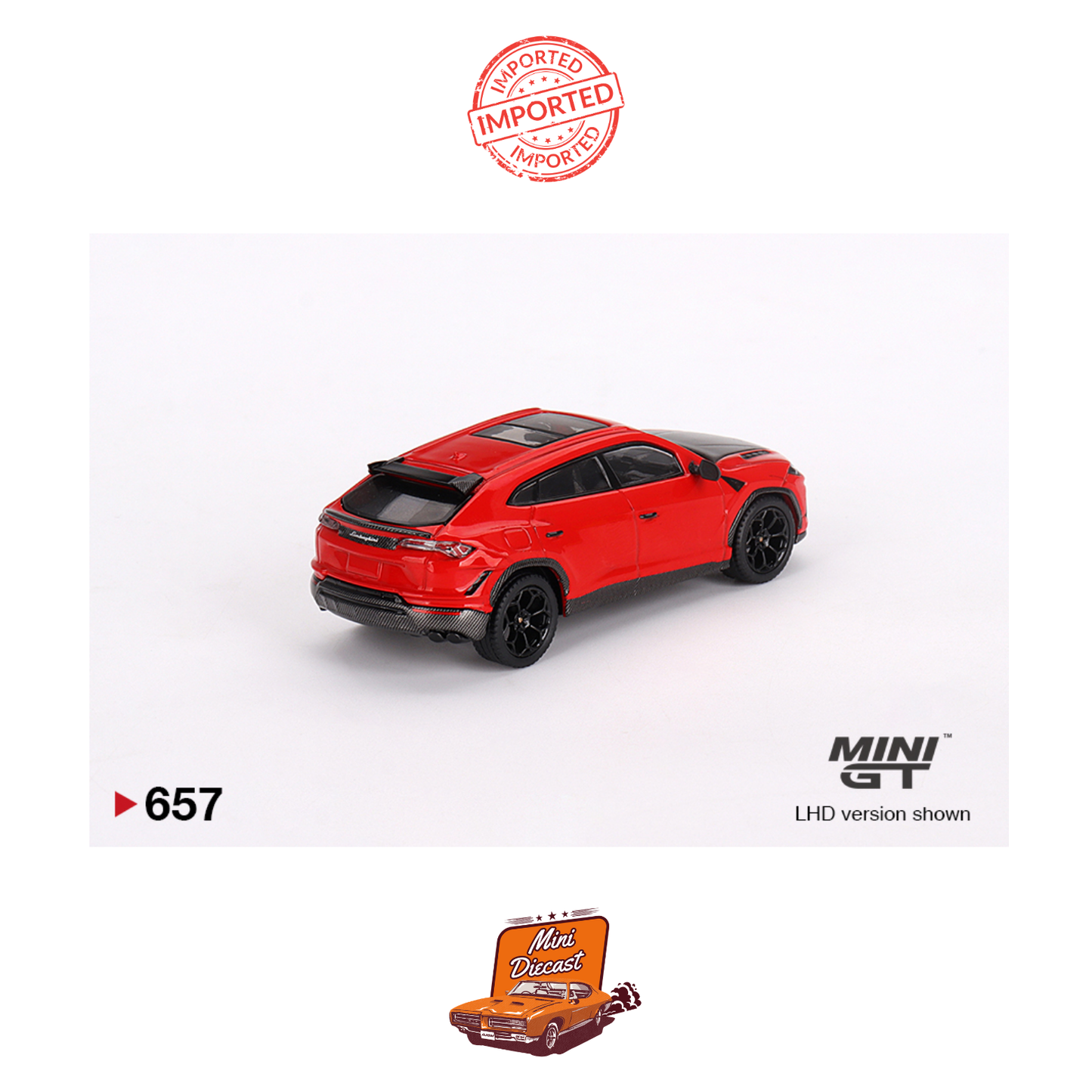 Mini GT #657 Lamborghini Urus Performante (Rosso Mars) (Open Box)