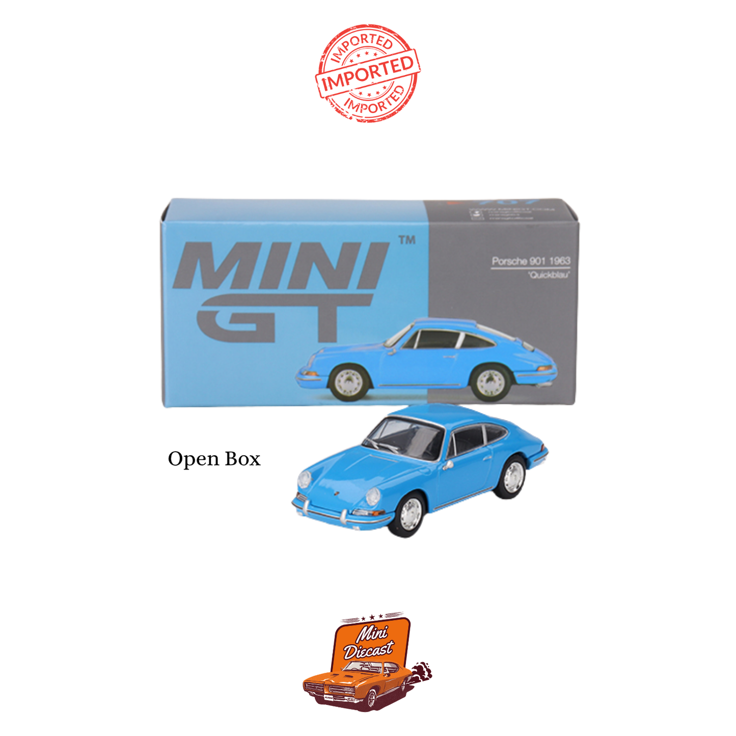 Mini GT #707 Porsche 901 1963 “Quickblau” (Open Box)
