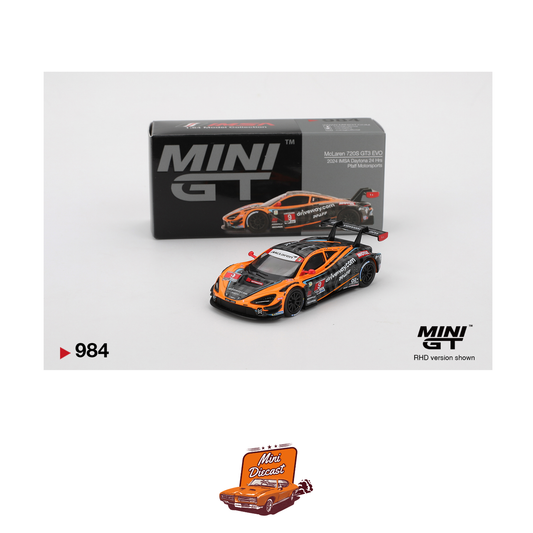 Mini GT #984 McLaren 720S GT3 Evo Pfaff Motorsports 2024 IMSA Daytona 24 Hrs