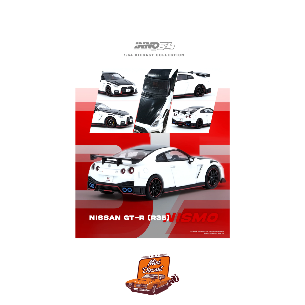 INNO64 Nissan GT-R (R35) Nismo White IN64-R35N-WHI